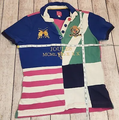 Joules Polo Club Shirt Multicolor Womens Size US 8 • $9.50