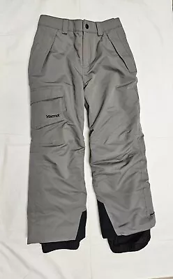 MARMOT Youth Ski Snowboard Snowpants Sz Lg Gray And Black • $22