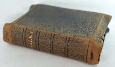 Antique Victorian Leather Bound Holy Bible Book Eyre & Spottiswoode 1894 • £39.99