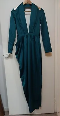Luxe Elle Zeitoune NWT  Anastasia  Emerald Green Gown/Dress - Size 8 • $58