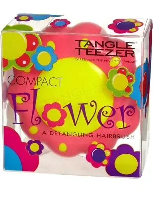 5 X Tangle Teezer Compact Flower Hairbrush Yellow Pink For Kids Job Lot Resell • £6.74