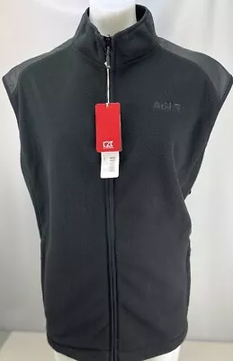 Cutter & Buck Spark Micro Fleece Sleeveless Vest Mens XXL Black Golf Full Zip • $22.15