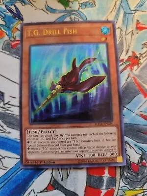 YuGioh T.G. Drill Fish NM (1st Ed.) BLHR-EN024 Ultra Rare Card • $0.99