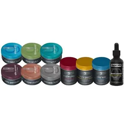 £4.99 • Buy OSMO Grooming And Barbering - Wax, Clay, Gum , Pomade - Create Pro Looks