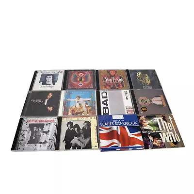 Lot Of 12 Classic Rock Greatest Hits CDs Beatles Jimi Hendrix ELO Bad Company • $35.99