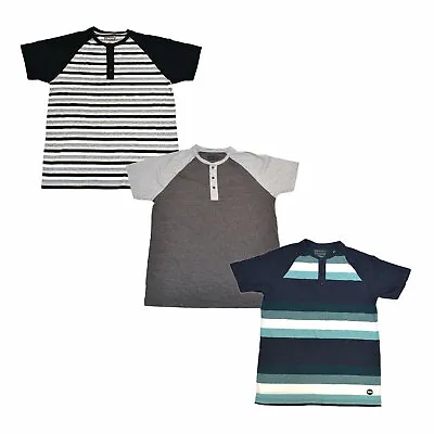 Levis Mens T-Shirt Henley Shirt Short Sleeve Casual Tee Shirt Striped New Nwt • $23.49