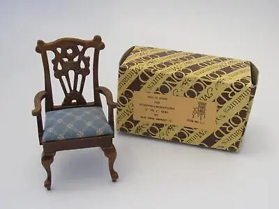 Vintage Dollhouse Concord Miniatures Victorian Arm Side Chair #8367 1:12 Scale • $16.95