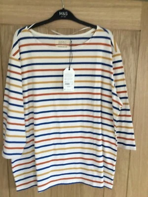 £10.50 • Buy SEASALT BNWT Sailor Breton Sandstone Top Size 24