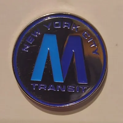 NYC MTA TA Subway Bus Two-toned  M  Logo Enamel Pin New Free Shipping • $23