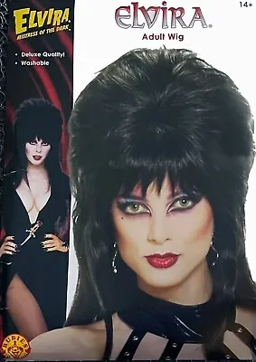 Elvira Mistress Of The Dark Long Black Costume Wig NEW • $24.95