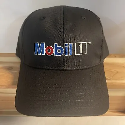 Mobil 1 Lubricants Oil Strapback Hat Embroidered Black Baseball Cap • $10