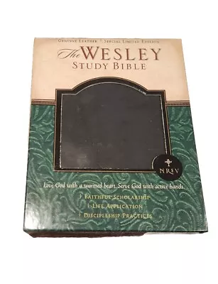 NRSV Wesley Study Bible Black Genuine Leather Church Pew  • $42.23