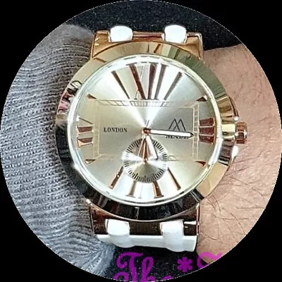 £24.99 • Buy Classic Designer Style, Chunky Unisex, Rose Gold & White, Silicone Straps Watch