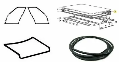 For BMW E30 Coupe 2 Doors Weatherstrip Trunk Lid Rubber Sunroof Seal Gasket 4pcs • $90.73