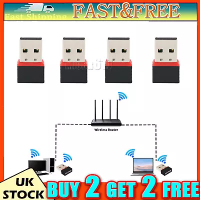 £3.24 • Buy Wifi USBAdapter 802.11n Antenna USB Wireless Receiver Dongle Network External UK