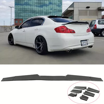 For Infiniti G37 G35 Carbon Fiber Rear Trunk Lip Spoiler Roof Tail Wing • $69.49