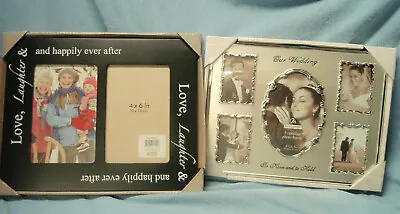 NIB Lot 2 Bridal Our Wedding Photo Frame Silver Black Malden To Have & Hold  • $19.99