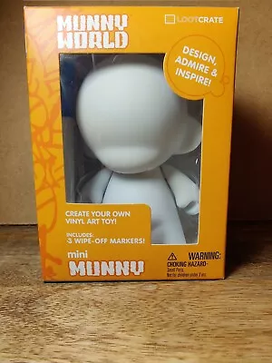Munny World – Mini Munny –  Loot Crate – Vinyl Figure – Blank – Create Your Own • £6.99