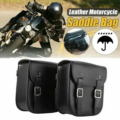Motorcycle PU Saddle Bags For Yamaha Virago XV 250 500 535 700 750 920 1100 • $62.76