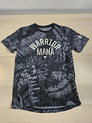 £14.99 • Buy Under Armour Project Rock Warrior Mana Palm Loose Heat Gear Tshirt YMD 10-12