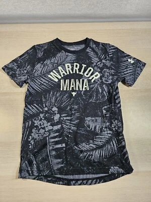 £14.99 • Buy Under Armour Project Rock Warrior Mana Palm Loose Heat Gear Tshirt YMD 10-12