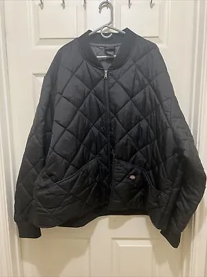 Dickies Black Diamond Quilted Jacket Size 4x Nwot Outerwear 61242 Warm Lined Wow • $59.99