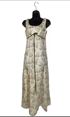 Vintage 70s Party Dress Long Prom Dress Floral Organza Maxi Dress • $50