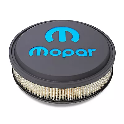 Proform For 14  Air Cleaner Kit Aluminum Black Crinkle Recessed Blue MOPAR • $214.30