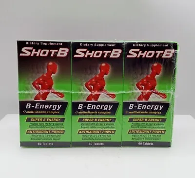 3-Pack Shot B B-Energy Multivitamin Complex 60 Tablets Total 180 • $26.90