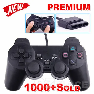 Wired Game Controller Dual Vibration Gamepad For PlayStation 2 PS2 TV Box • $13.45