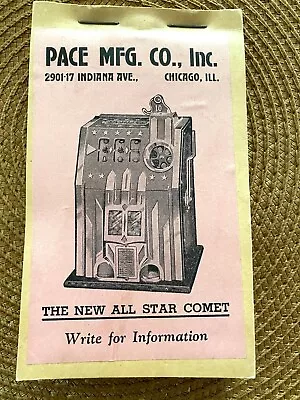 Pace Slot Machine Collection Report Book From The 1930's   ORIGINAL • $25