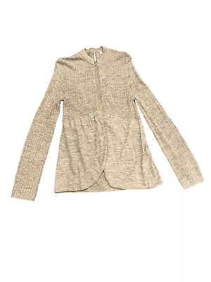 Iisli Sz P Women's Long Sleeve Knit Cardigan Gray Swarovski Crystal Buttons NEW • £20.74