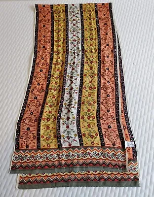 Metropolitan Museum Of Art Floral Paneled Scarf 100% Silk Autumn Colors Long • $34