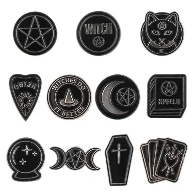 $8.15 • Buy Moon Gothic Spells Punk Cartoon Clothes Lapel Pin Brooch Enamel Pins Badge