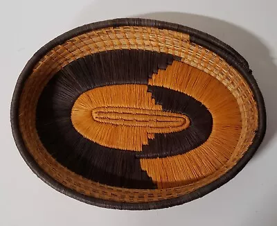 Vintage Hand-Woven South America Coiled Basket Made In Peru • $29.99