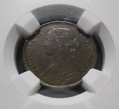 Farthing UK - 1860 Victoria 1/4d - NGC Slabbed As UNC Details Cleaned • £30