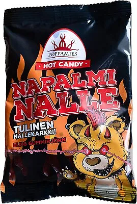 Poppamies Napalminalle Chili Fruit Sweets Gummy Bear Hot Spicy Spiciness 4/10 • £3.99