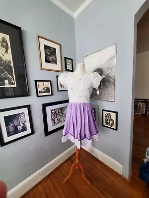 $20 • Buy Vintage Deadstock Square Dance Dress Lavender And Lace. Small