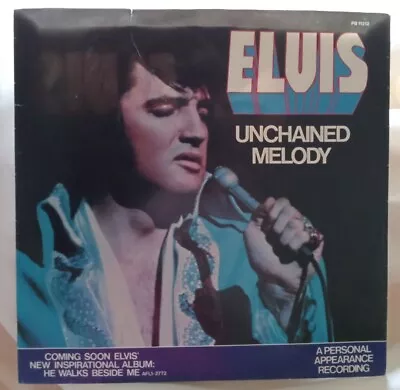 *Looks Unplayed* ELVIS PRESLEY 45 Unchained Melody RCA PB 11212 ('78) & Bonus PS • $29.99