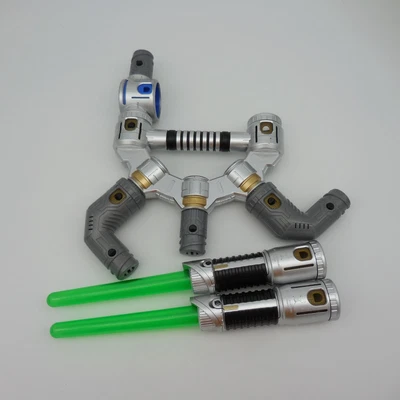 $24.99 • Buy Star Wars LIGHTSABER BLADEBUILDERS 6 PARTS - Two 6  Green Sabers +More WORKS!