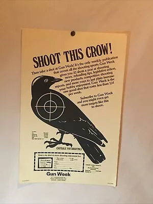 CROW TARGET POSTER VINTAGE HUNTING GUN WEEK MAGAZINE 17 X 11 Inch • $40