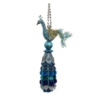 MacKENZIE CHILDS BEADED PEACOCK TASSEL BNIB • $129.99