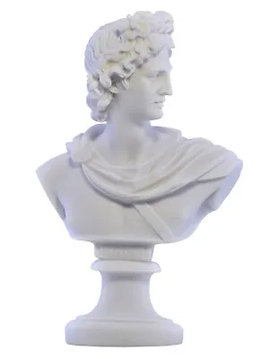 £46.41 • Buy God Apollo Bust Head Greek Statue Sculpture Cast Marble Copy