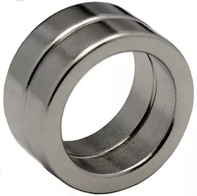 2 Neodymium Magnets 1 X 3/4 X 1/4 Inch Ring N48 • $11.99