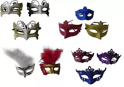 10 Pack Masquerade Masks Venetian Masks Halloween Party Wedding New Years  • $18.76