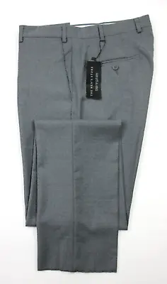 Bloomingdale's Dress Pants 34 R Grey Melange Wool Unhemmed Trousers NWT $178 • $39.99