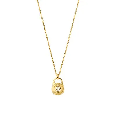 MICHAEL KORS Womens Necklace MKC1573AN710 925% Silver Golden Swarovski • £99.53