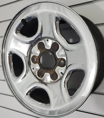 Chevy Truck Van Suv Factory Original Oem 6 Lug 16  Chrome Clad Wheel Rim 5129 • $44.99