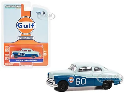 1950 Mercury Eight #60 Light Blue & Blue Gulf Oil 1/64 Model Greenlight 41145 B • $7.99