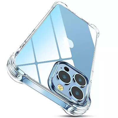 £2.85 • Buy CLEAR CASE For IPhone 14 13 11 12 Pro Max 7 8 SE X Shockproof Gel Phone Cover